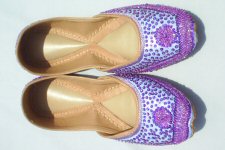 Purple Beaded jutti