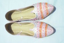 Pink beaded padded shoes