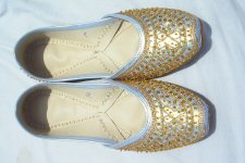 Golden embroidery with sequins