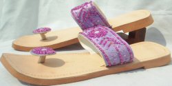 Wedding flip flops in purple